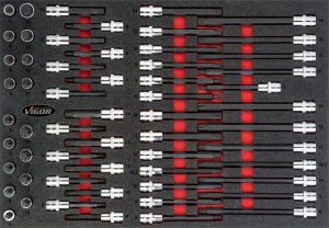 Zestaw kluczy nasadowych trzpieniowych VIGOR V4729