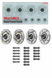 Zestaw płyt dociskowych WORLD KIT II do średnicy wałka 40 mm - HAWEKA (200 018 405)