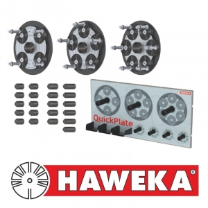 Zestaw 3 płyt dociskowych QuickPlate V fi. 40 mm  - HAWEKA (210 400 001)