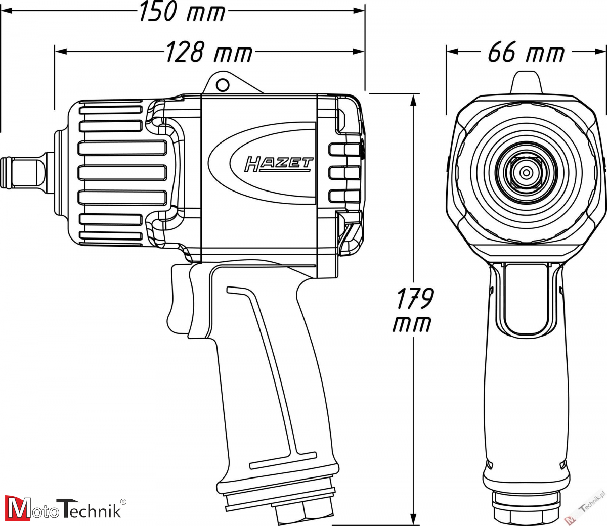 Klucz udarowy pneumatyczny TWIN TURBO 1/2