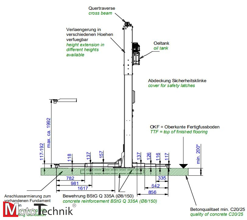 Podnośnik hydr. dwukolumnowy NUSSBAUM Power Lift SLH 4600 UNI Advanced GH2