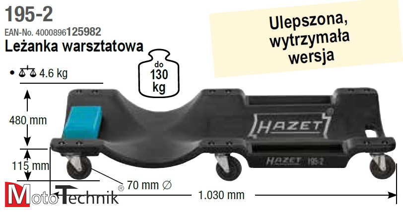 Leżanka warsztatowa HAZET 195-2