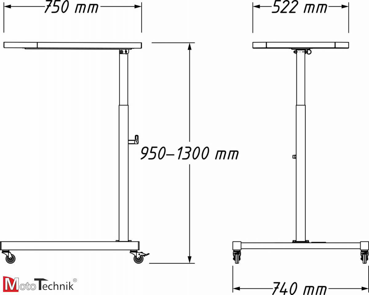 Wózek serwisowy - Multi Table HAZET 167T