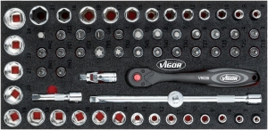 Zestaw kluczy nasadowych VIGOR V4973