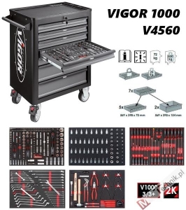 Wózek warsztatowy VIGOR - V4560 (344 narzędzi)