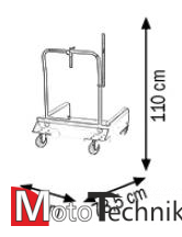 MECLUBE Wózek do transportu beczek 180-220 kg (4 kołowy)