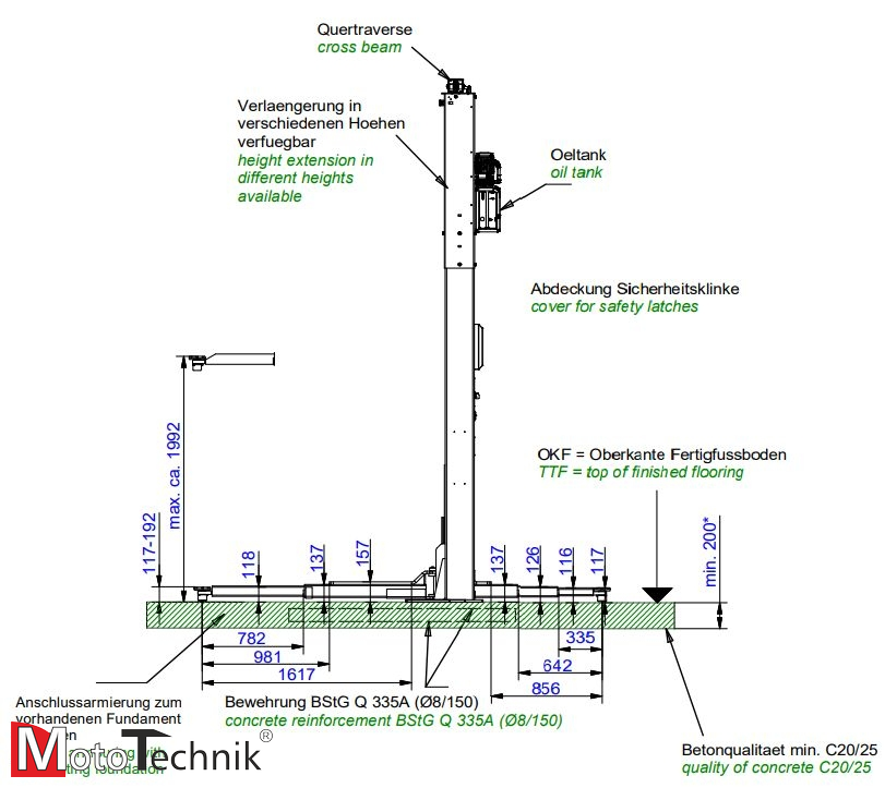 KOPIA Podnośnik hydr. dwukolumnowy NUSSBAUM Power Lift SLH 4600 UNI Premium GH2