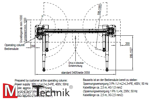 Podnośnik hydrauliczny dwukolumnowy HOFMANN Duolift ® HL 3500 STD