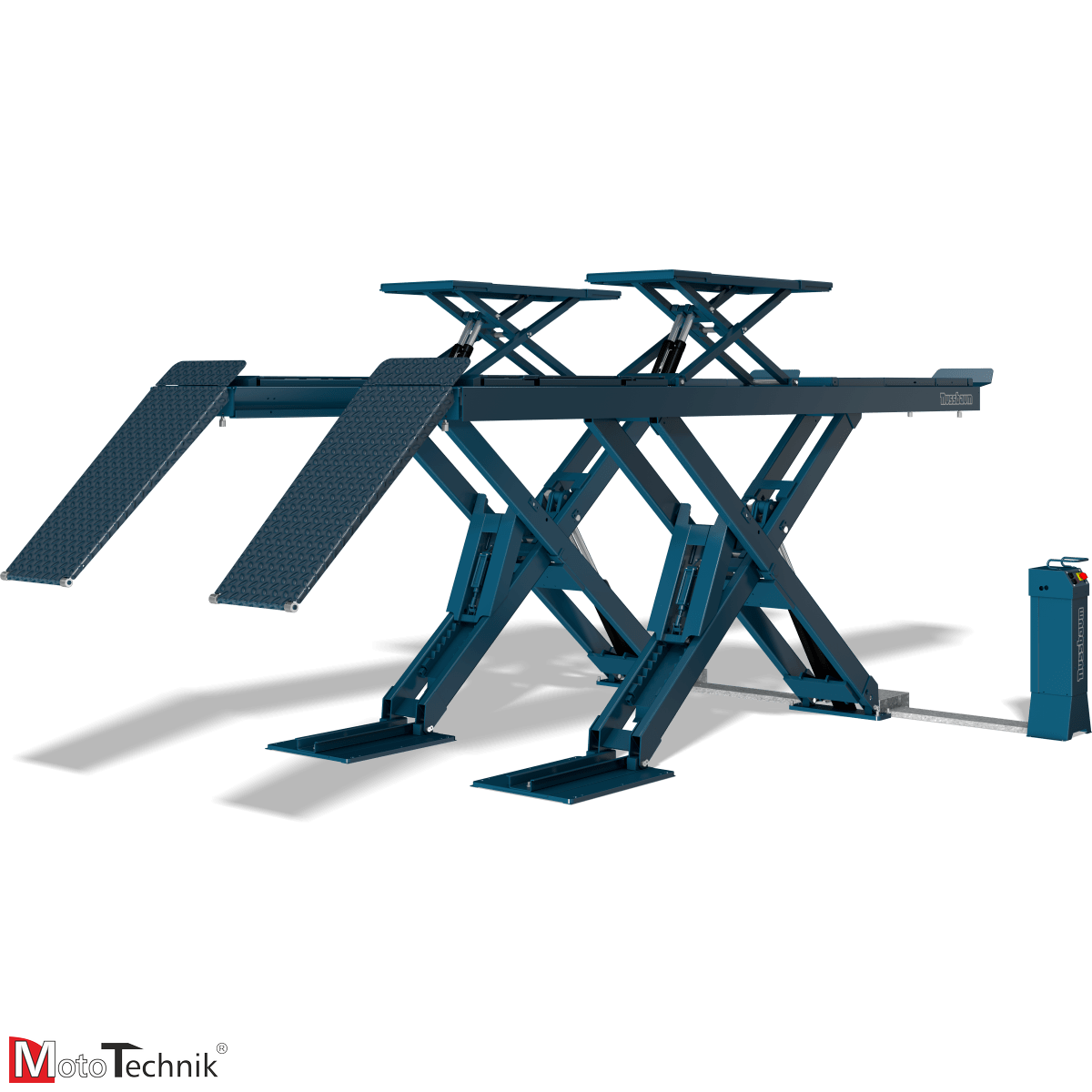 Podnośnik nożycowy diagnostyczny NUSSBAUM UNI Lift 3500 NT AMS PLUS IG w posadzce 4700 mm