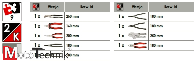 Zestaw szczypiec do VW i AUDI VIGOR V5635