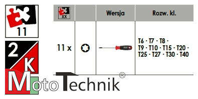 Zestaw wkrętaków TORX® VIGOR V4991