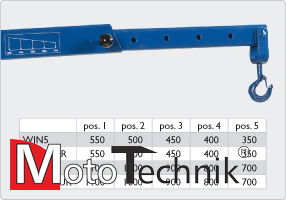 AC-HYDRAULIC - żuraw warsztatowy WJN5-EUR - max. 550 kg