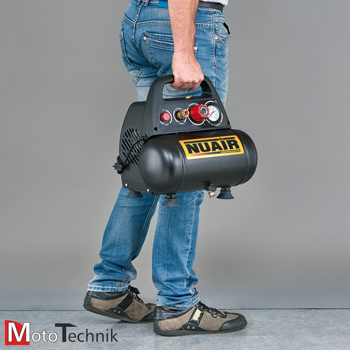NUAIR New VENTO Kompresor tłokowy bezolejowy 6L (1,1 kW)