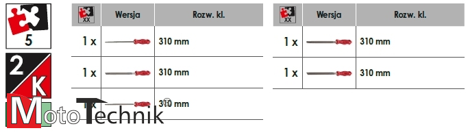 Zestaw pilników VIGOR V5072