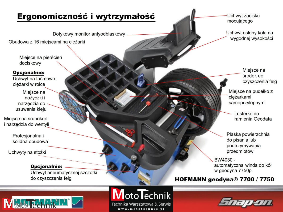 Wyważarka HOFMANN Geodyna ® 7750 P geoTOUCH winda