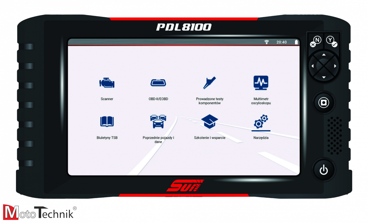 Tester diagnostyczny SUN PDL 8100™ Inteligentna Diagnostyka (Nowy Model)