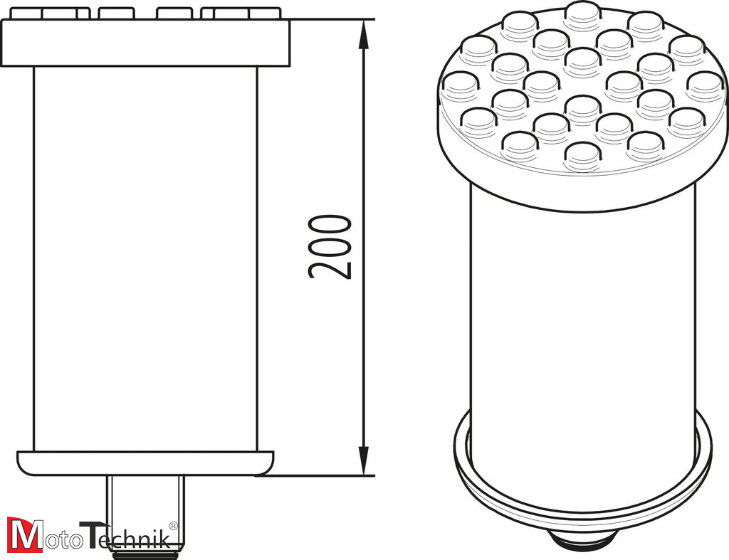 Ravaglioli S121A7 - Adaptery podwyższające 4 x 200 mm KPS306