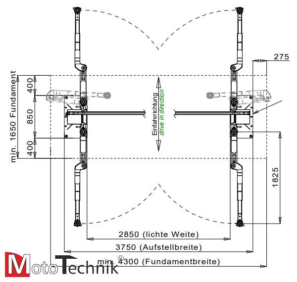 Podnośnik śrubowy dwukolumnowy NUSSBAUM Smart Lift 2.50 SL DG