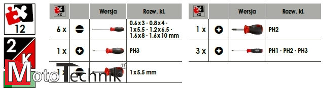 Zestaw wkrętaków VIGOR V4989